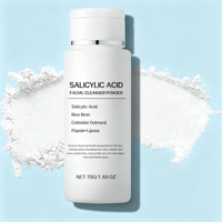 Salisilik Asit Yüz Yıkama Tozu BHA Peeling Temizleyici Akneye Meyilli Yağlı Hassas Cilt Siyah Nokta Derin Gözenek Temizleyici Toptan Satış