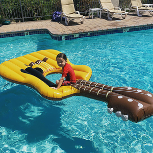 Flotteur de <span class=keywords><strong>piscine</strong></span> de guitare gonflable personnalisé en usine, lit d'eau gonflable flotteur de <span class=keywords><strong>piscine</strong></span> lit d'air <span class=keywords><strong>coussin</strong></span> d'air jouets de chaise - Product Image 2