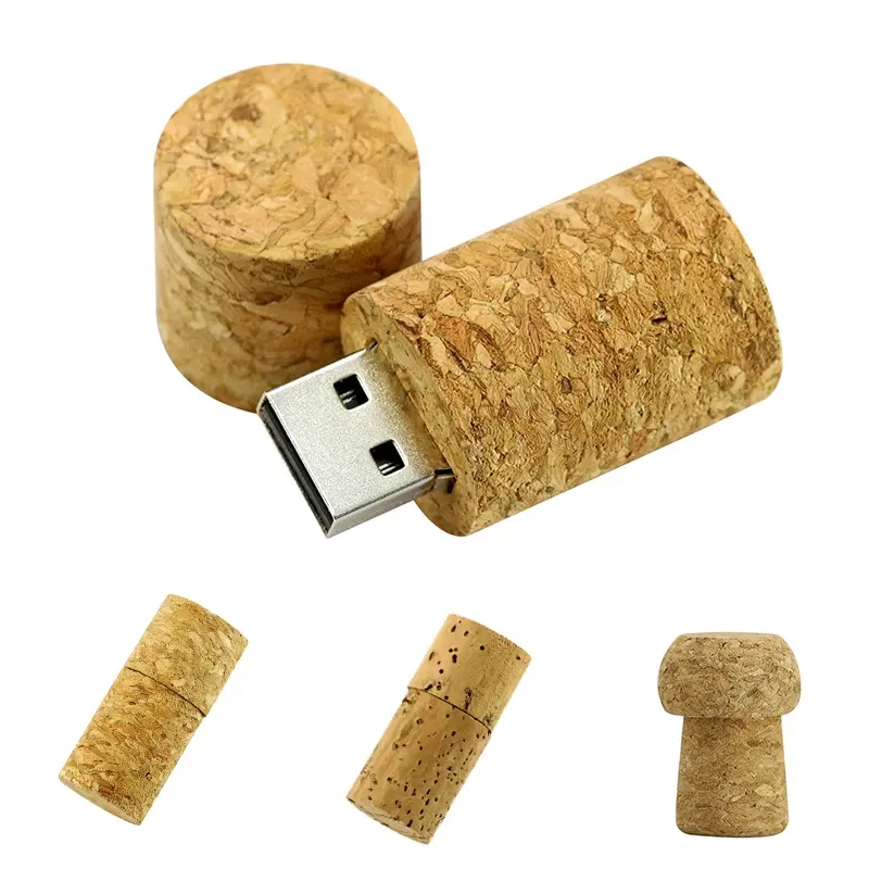 Memoria USB de corcho de madera, Pendrive de Capacidad Real, 8GB, 16GB, 32GB, 64GB, 128GB, regalos promocionales
