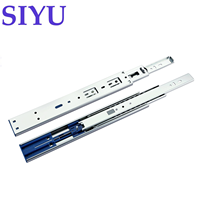 Glissière de tiroir SIYU à fermeture amortie avec deux ressorts, extension complète, à billes, 45 mm