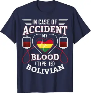Fitspi Bolivien-Flagge T-Shirt Bolivianische Unisex-T-Shirts Großhandel