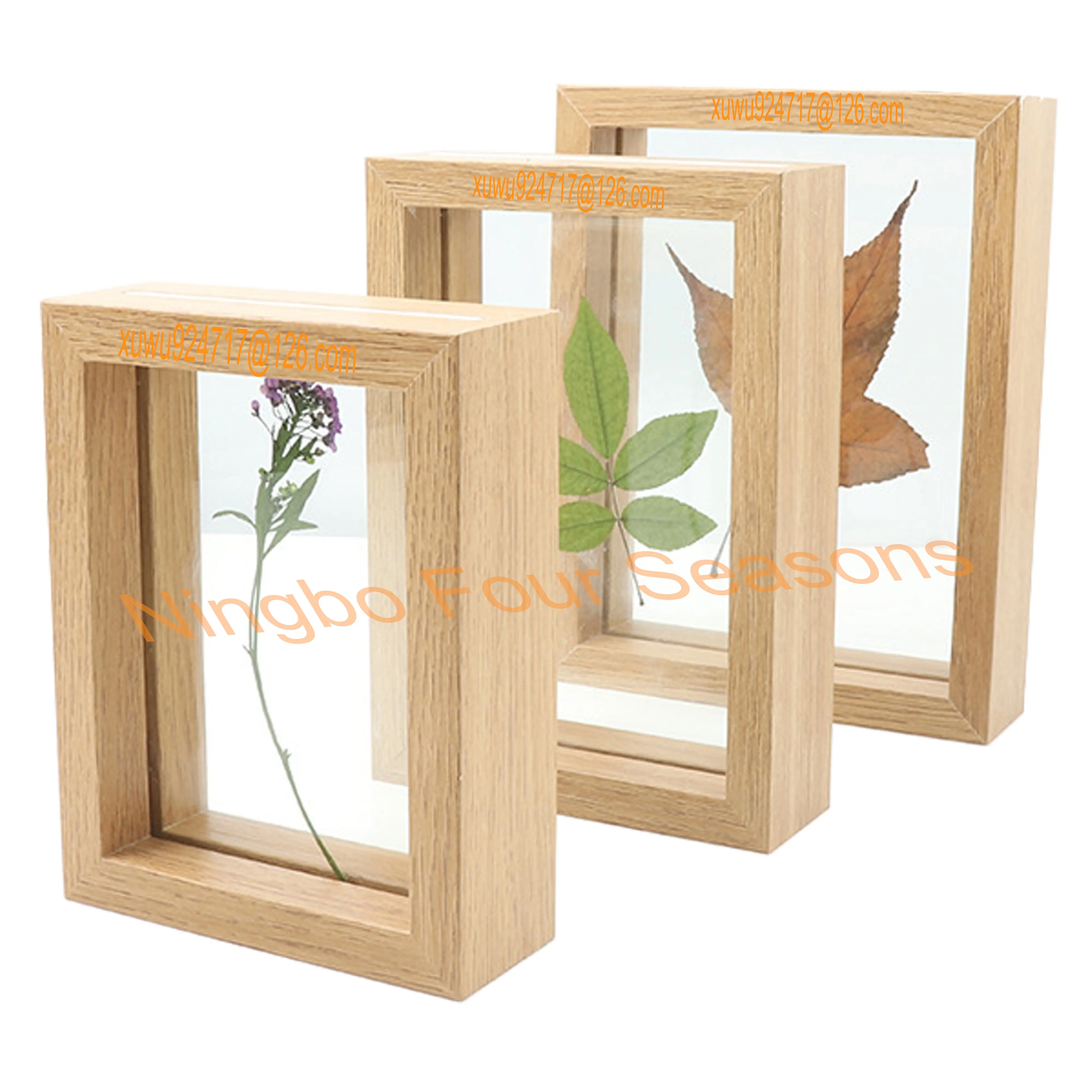 Customized 3D DIY Double Glass Picture Frame Floating Frame Pressed Flower Flower Leaf 3D Display Frame