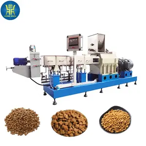 pet dog cat food extruder making machine dog food processing plant line supplier factory
