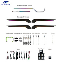Pour Toyota RAV4 / Wildlander 2020-2025, kit d'éclairage d'ambiance intérieur de voiture Glefon en gros, 64 couleurs, 12V, Plug and Play, lampe d'ambiance