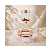 Ménorah pliable en Lucite, Candelabre de Hanouka en acrylique, Cadeau Judaïca, Décoration de table pour les fêtes juives, Porte-bougie transparent