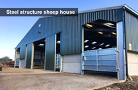 Maison de poulet et de volaille à structure en acier robuste, hangar agricole à construction rapide à vendre pour les soins des vaches et des chèvres, norme ASME