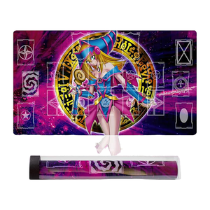 Tapis de jeu Ygo Magician Girl, design personnalisé, en caoutchouc naturel, 610x355mm, impression par sublimation anti-décoloration, tapis de compétition pour Zones - Product Image 1