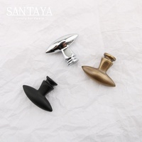 Poignées Santaya en laiton brossé antique massif, forme olive, pour armoires de cuisine, armoires de chambre, boutons de tiroirs et poignées de meubles
