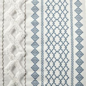 Ensemble de housse de couette en coton tissé 3D DB King et Twin Size avec motif floral et solide en chenille pour la literie, le mariage et la maison - Product Image 5