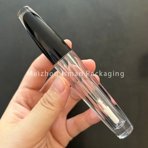 Tube de gloss à lèvres transparent en forme de cône unique ISMAN, 4 ml, 16 ml, flacon de mascara rouge à parois épaisses, conteneur cosmétique en cristal, logo personnalisé - Product Image 4