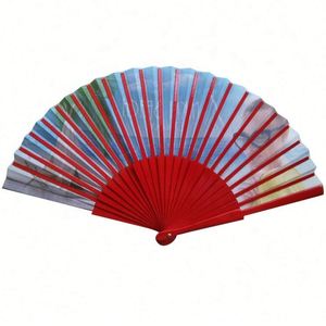 Abanico de Mano de Sándalo de Lujo de 23 cm, Abanico Plegable Pintado a Mano Personalizado para Festivales y Decoración - Product Image 5