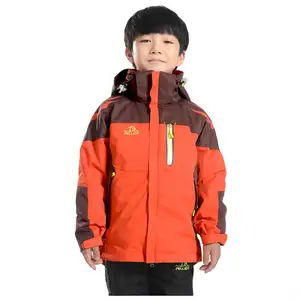 Beijing pelliot kids wear custom 3 in 1 kids jacket wind proof water repellent coat for child with detachable fleece lining