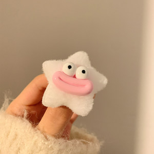 Pinza de Pelo de Felpa con Forma de Estrella Adorable y Regordeta, Color Amarillo, Diseño Personalizado para Niñas y Mujeres, Gran Venta - Product Image 3