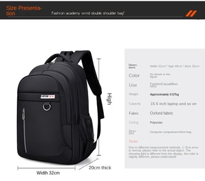 Kích thước lớn đa chức năng gói túi Mochila escolar du lịch Ba lô túi du lịch trường Túi máy tính xách tay Ba lô - Product Image 5