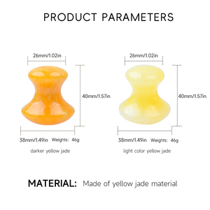 Biểu tượng tùy chỉnh màu vàng ngọc đá mặt mắt da chăm sóc sức khỏe guasha Hội Đồng Quản trị Topaz mặt loại bỏ nếp nhăn gua SHA nấm massage <span class=keywords><strong>scraper</strong></span> - Product Image 4