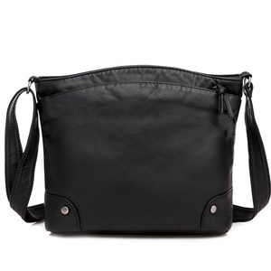 Bolso de hombro de piel sintética suave para mujer, bandolera Retro de gran capacidad, multicompartimento, nuevo diseño - Product Image 1