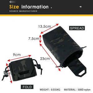 กระเป๋าใส่แม็กกาซีนแบบพับได้ Molle Tactical สำหรับการล่าสัตว์ ชุดอุปกรณ์ EDC กระเป๋าใส่กระสุนแบบพับได้ ใช้งานได้จริง กระเป๋าใส่แม็กกาซีนแบบรีไซเคิล - Product Image 4