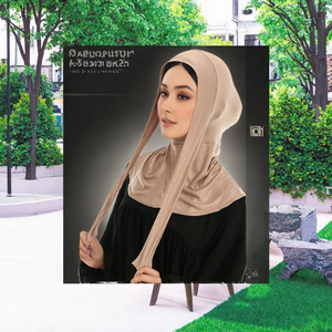 Solid Color Modal <b>Hijab</b> Undercap Tie Back Inner <b>Cap</b> Stretchy Jersey Head Cover for Daily Wear - Product Image 3