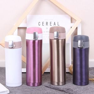 Nouvelle conception Bouteille isotherme portable 350 ml en acier inoxydable à double paroi, Gourde d'extérieur, Tasse Stitch - Product Image 4