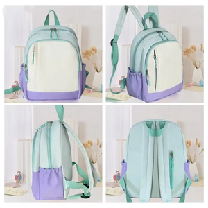 Sac à dos scolaire léger Hojo Training Class avec logo personnalisé, fermeture éclair, double bretelles, pour filles, nouveau modèle 2026, contraste de couleurs - Product Image 2