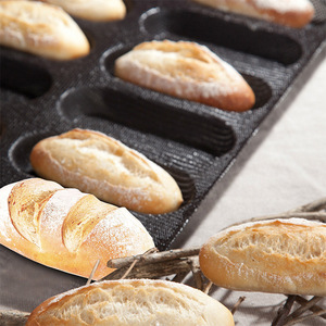 Commercial <b>Baking</b> Sheet Non-Stick <b>Silicone</b> Bread Mold & Breathable Fiberglass <b>Baking</b> Mat for Hot Dog Bun and Burger Oven <b>Baking</b> - Product Image 4