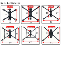 Cadre de drone FPV de 13 pouces, empattement de 539 mm, kit de cadre de quadricoptère en fibre de carbone 3K pour longue portée et levage lourd 6-8S