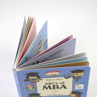 Impression de livres d'images pour enfants à couverture rigide avec reliure papillon personnalisée, ouverture à plat à 180 degrés, couleur intégrale, pour tout-petits, vente en gros OEM