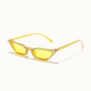Nouveautés 2020, lunettes de soleil vintage UV400 pour femmes, monture petite, lunettes de soleil œil de chat avec strass - Product Image 3