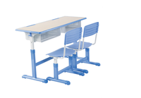 Table et chaise d'école, tables et chaises d'étude d'étudiants universitaires, bureau et chaise d'école mobilier scolaire
