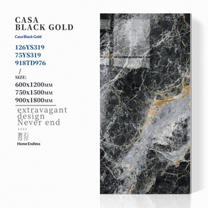 Carreaux de sol en céramique de luxe 750x1500mm, design léger et luxueux, antidérapants, pour utilisation en intérieur dans les KTV, hôtels et clubs - Product Image 5