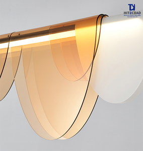 HITECDAD 40 واط مزدوج اللون مصدر الضوء الأجهزة + الاكريليك غرفة المعيشة غرفة الطعام غرفة نوم فندق الثريا - Product Image 3