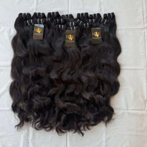 Precio al por mayor Cutícula alineada Cabello indio Cabello humano Visón Paquetes de cabello Camboyano con cierre de encaje HD - Product Image 2