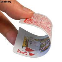 Jetons de poker Jack noirs imprimés personnalisés de haute qualité et cartes à jouer 100% PVC matériau étanche nouveau plastique de haute qualité