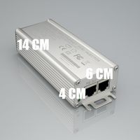 Injektor PoE 150W 2.5G/1.25G Starlink Gen 3/2 Material Aluminium Alloy Disipasi Panas Perlindungan Tegangan Ganda Input 100-240V