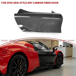 เปลือกประตูรถยนต์คาร์บอนไฟเบอร์แบบแห้งสไตล์ OEM สำหรับ Ferrari SF90 ของแท้ Pre-Preg น้ำหนักเบา อะไหล่เปลี่ยนประตู คู่ ขายส่ง - Product Image 4