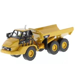 1:87 Kat 730 Gelede Dump Truck Simulatie Lichtmetalen Aanhangwagens Model Speelgoed Cadeau Decoratie