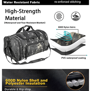 Logo personnalisé promotionnel camouflage transport à la main grande valise de sport étanche sac de sport fourre-tout autres sacs de sport pour femmes hommes voyages - Product Image 4
