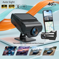Caméra de tableau de bord 4G double objectif 2K avant 1080P avec Wi-Fi et GPS en temps réel, capteur G, enregistrement en boucle, surveillance de stationnement pour voiture