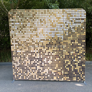<span class=keywords><strong>Mur</strong></span> de paillettes effet miroir brillant pour décoration de mariage - Product Image 3