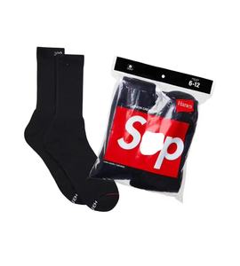 2 Pasang Kaos Kaki Hane Crew 100% Katun Kasual Logo Bawah Musim Gugur <span class=keywords><strong>Fashion</strong></span> Olahraga Kaos Kaki Basket Pria Manset Handuk - Product Image 2