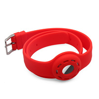Collier Airtag pour chien et chat Protecteur en silicone réfléchissant Collier pour animal de compagnie avec support Apple Air Tag pour chats