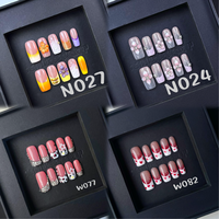 10 Uñas Postizas Hechas a Mano, Extra Largas, Tipo Ataúd, XL XXL XXXL, Cuadradas, Personalizadas, con Caja de Empaque