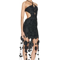 2024 robe en dentelle robes de mariée noires robes de mariée robe au Crochet femmes mode quantité élégant