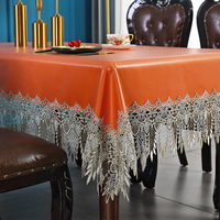 Nappe tissée imperméable personnalisée pour mariage et banquet-Design de motif carré moderne pour la maison, l'hôtel et le restaurant