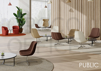 Italie design directeur directeur bureau à domicile hôtel salon loisirs zone de réunion visiteur décontracté chaise d'appoint pivotante avec pouf