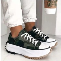 Zapatos de Plataforma para Mujer, Moda 2026, con Cordones, Suela Gruesa, Estilo Deportivo, para Uso Diario, Viajes, Casuales, OEM/ODM