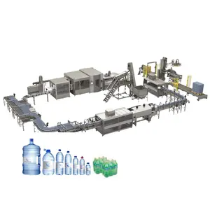 Ligne de production entièrement automatique de machine de remplissage et de capsulage d'équipement d'embouteillage d'eau minérale pure potable