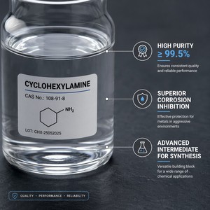 <span class=keywords><strong>Ciclohexilamina</strong></span> de Alta Pureza 99.5% CAS 108-91-8 CHA, Inhibidor de Corrosión para Tratamiento de Agua de Calderas, <span class=keywords><strong>Ciclohexilamina</strong></span> de Grado Industrial - Product Image 1