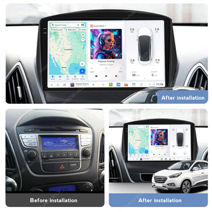 MEKEDE DUDU7 Android Car-play Auto Caméra panoramique 360° Écran tactile WiFi pour <span class=keywords><strong>Hyundai</strong></span> IX35 2009-2015 Ventilateur de refroidissement ADAS DVR TPMS - Product Image 2