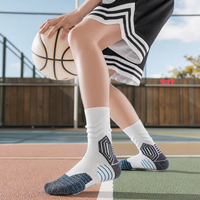 Chaussettes de sport et de gym Bioserica Era personnalisées pour l'automne, respirantes pour le badminton et le basketball masculin, avec logo sur le dessous